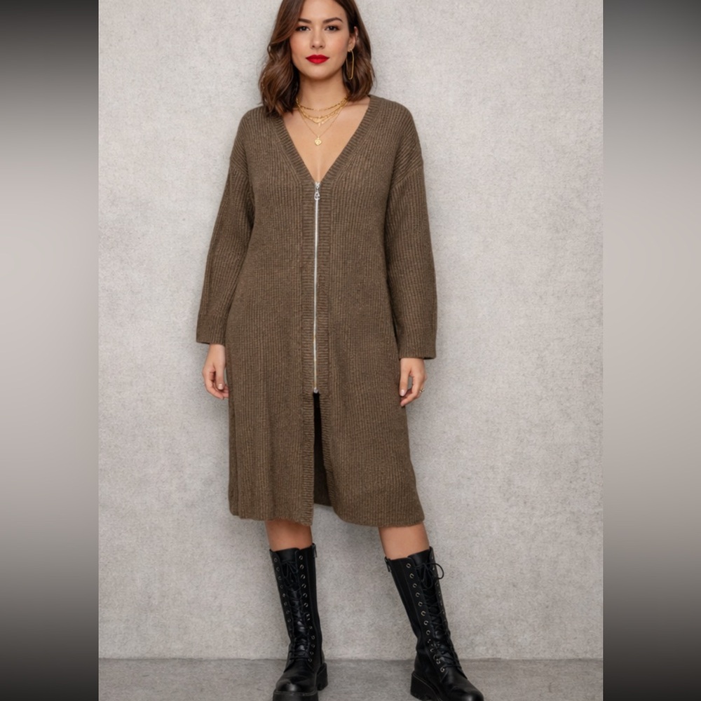 Modern Citizen Tan Knit Sweater dress sz M